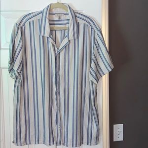 Oversized Short Sleeve Button Down